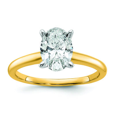 Oval-Cut 1 1/2ct. FGH VS SI Certified Lab Grown Solitaire Engagement Ring in 14k Yellow Gold