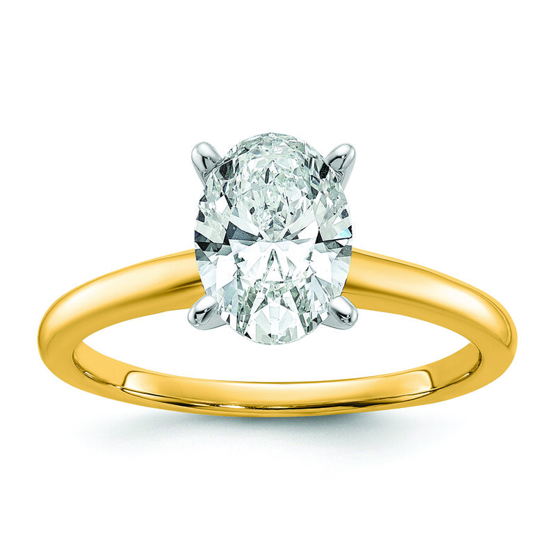 Oval-Cut 1 1/2ct. FGH VS SI Certified Lab Grown Solitaire Engagement Ring in 14k Yellow Gold image number null