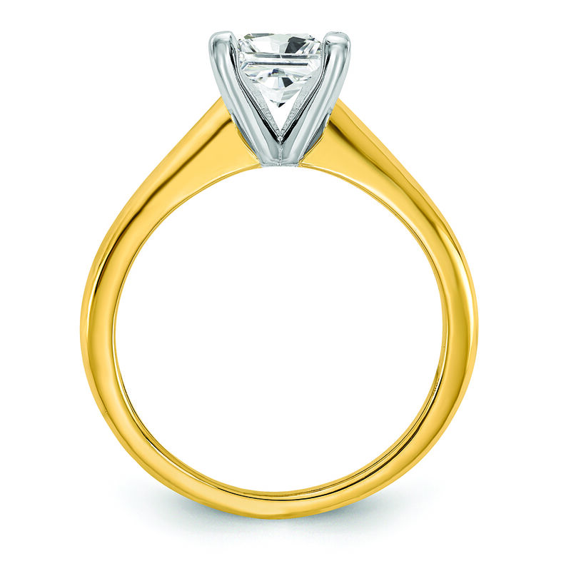 Princess-Cut 3/4ct. FGH VS SI Lab Grown Solitaire Engagement Ring in 14k Yellow Gold image number null