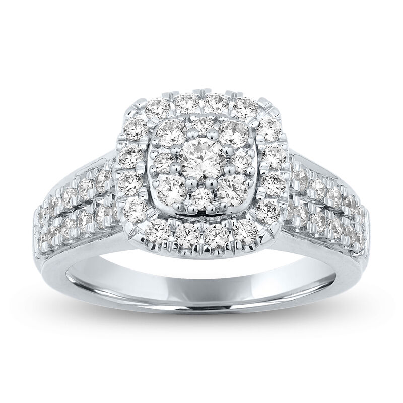 Carina. Diamond 1ctw. Engagement Ring in 10k White Gold