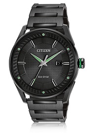 Citizen Men's Drive Black Ion-Plated Bracelet Weekender Watch