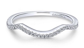 Gabriel & Co. Diamond Wedding Band in 14k White Gold 