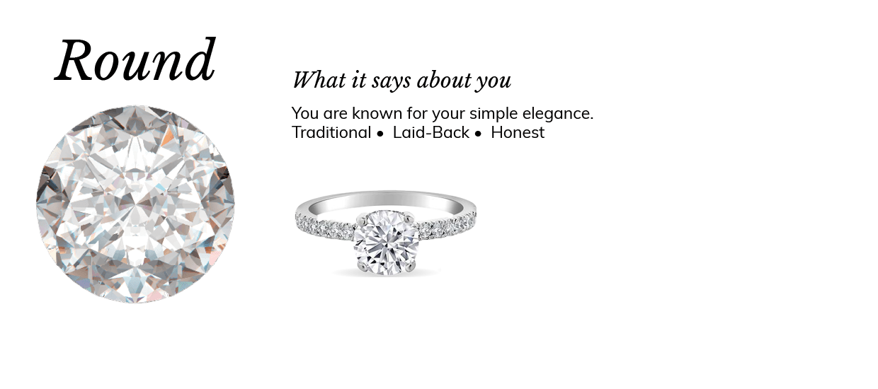 Round Diamond Shape Engagement Shape