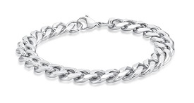  Men's 10mm Bracelet in Stainless Steel