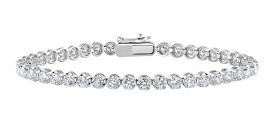 Lab Grown 5ctw. Diamond 4-Prong Tennis Bracelet in 14k White Gold