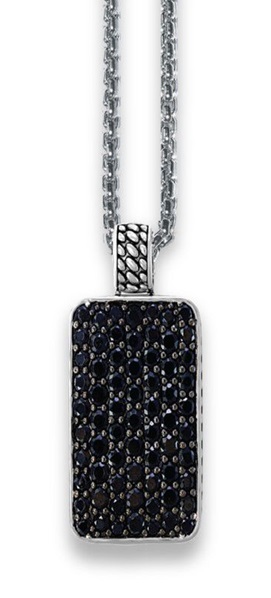 EFFY Black Spinel Pendant in Sterling Silver