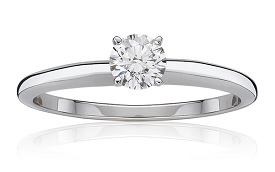 Diamond Classic Solitaire Engagement Ring 3/4ct. In 14k White Gold